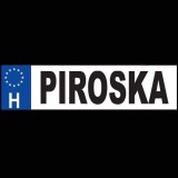 Noname Piroska - Név rendszámtábla