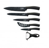 Noname Platinum Collection 6 részes késkészlet kerámia hámozóval - PL-M06-fekete