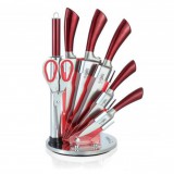 Noname Platinum Collection 8 részes késkészlet állvánnyal ollóval - PL-S10R - Piros