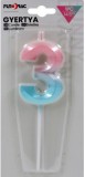 Noname Számgyerta 3 rózsaszín-kék 14cm 618276