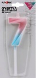 Noname Számgyertya 7 rózsaszín-kék 14cm 618313