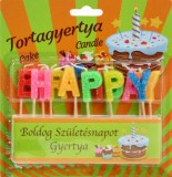 Noname Születésnapi tortagyertya felirat Happy Birthday 13db 3cm
