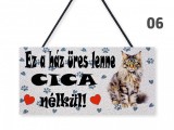 Noname Tábla 06 cica Main Coon 22x11cm