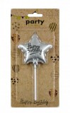 Noname Tortagyertya Happy Birthday ezüst csillag 14cm 625359