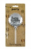 Noname Tortagyertya Happy Birthday ezüst lufi 14,5cm 625366