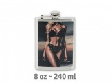 Noname Tréfás Flaska fém Fekete bikinis nő 240ml 8oz 06142