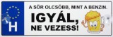 Noname Tréfás Rendszámtábla A sör olcsóbb, mint a benzin... 05124