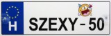 Noname Tréfás Rendszámtábla Szexy - 50 05094