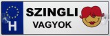 Noname Tréfás Rendszámtábla Szingli vagyok 05121