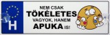 Noname Tréfás Rendszámtábla Tökéletes apuka 05106