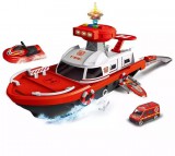 Noname Tüzoltó hajó 3 autóval műanyag gyerek játék Fire Garage - No.660-A247
