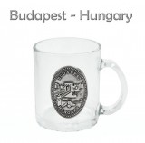 Noname Üveg bögre 0,3l Budapest Lánchíd fémcímkés - Magyaros ajándék