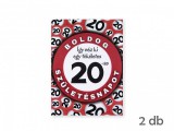 Noname Üvegcímke matrica Boldog 20. Születésnapot 2db 9x12cm 04210