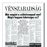 Noname Vénszabadság - Tréfás Szülinapi újság