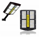 Noname Vezeték nélküli Napelemes Brutál 800W 160 LED utcai fali lámpa fény-mozgásérzékelős távirányítóva...