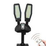 Noname Vezeték nélküli Napelemes Kétfejű 200 LED fali lámpa fény-mozgásérzékelős távirányítóval - KXK-98...