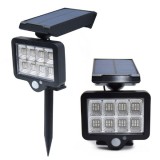 Noname Vezeték nélküli Napelemes LED lámpa fali és leszúrható kerti lámpa mozgás és fényérzékelős - YT-1...