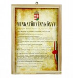 Noname Vicces tábla Munkatörvénykönyv 22x30cm - Vegyes tréfás termékek