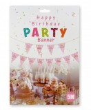 Noname Zászlófüzér Happy Birthday 12db 24cm-es zászló 623966 2féle