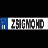 Noname Zsigmond - Név rendszámtábla