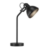 NORDLUX Aslak asztali lámpa, fekete, E27, max. 15W, 15cm átmérő, 46685003
