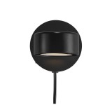 NORDLUX Clyde fali lámpa, fekete, 2700K melegfehér, beépített LED, 5,5, 350 lm, 8.5cm átmérő, 2010821003