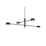 NORDLUX Clyde több ágú függeszték, fekete, 2700K melegfehér, beépített LED, 20, 350 lm, 8.5cm átmérő, 2010803003