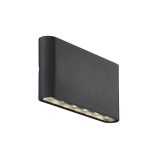 NORDLUX Kinver kültéri fali lámpa, fekete, 3000K melegfehér, beépített LED, 6W , 570 lm, 84181003