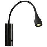 NORDLUX Mento fali lámpa, fekete, 3000K melegfehér, beépített LED, 3W, 130 lm, 3.5cm átmérő, 75531003