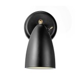 NORDLUX Nexus fali lámpa, kapcsolóval, billenthető lámpafejjel, fekete, GU10, max. 6W, 10cm átmérő, 2020601003