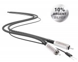 NorStone Jura RCA Grounded ezüstözött audio összekötő kábel, 0.6 méter