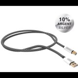NorStone Jura USB A-B ezüstözött összekötő kábel, 3 méter