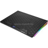Notebook Hűtőpad 17"-ig - FN-39 (1x18cm, RGB LED, USB HUB) (MARVO_FN-39)
