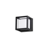 Nova Luce AGOSTO kültéri fali lámpa, fekete, 3000K melegfehér, beépített LED, 1x6W, 420 lm, 9207616