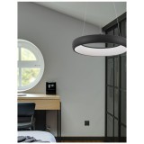 Nova Luce ALBI 1 ágú függeszték, fekete, 3000K melegfehér, beépített LED, 32W, 1950 lm, 8105620