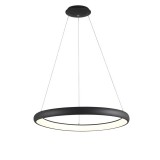 Nova Luce ALBI 1 ágú függeszték, fekete, 3000K melegfehér, beépített LED, 80W, 4000 lm, 8105604D