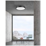 Nova Luce ALBI mennyezeti lámpa, fekete, 3000K melegfehér, beépített LED, 50W, 2876 lm, 8105611