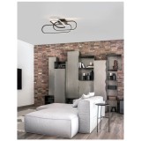 Nova Luce ARTE mennyezeti lámpa, fekete, 3000K melegfehér, beépített LED, 1x38W, 2604 lm, 9113841