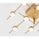Nova Luce ATOMO mennyezeti lámpa, arany, 3000K melegfehér, beépített LED, 2.4W, 1680 lm, 9180610