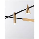 Nova Luce BAR sínre szerelhető lámpa, decorative mágneses sínrendszerhez, arany, 3000K melegfehér, beépített LED, 1x5W, 300 lm, 9090281