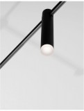 Nova Luce BAR sínre szerelhető lámpa, decorative mágneses sínrendszerhez, fekete, 3000K melegfehér, beépített LED, 5W, 300 lm, 9180561
