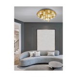 Nova Luce BRILLE mennyezeti lámpa, arany, 3200K melegfehér, beépített LED, 1x86W, 5171 lm, 9695700