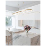 Nova Luce CELIA több ágú függeszték, matt arany, 3000K melegfehér, beépített LED, 1x4W, 2660 lm, 9820602