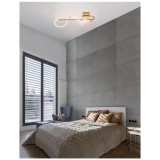 Nova Luce CERELIA fali lámpa, arany, 3000K melegfehér, beépített LED, 1x18W, 1146 lm, 9082095