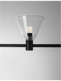 Nova Luce COCKTAIL sínre szerelhető lámpa, decorative mágneses sínrendszerhez, fekete, 3000K melegfehér, beépített LED, 5W, 220 lm, 9090291