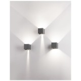 Nova Luce COMO kültéri fali lámpa, szürke, 3000K melegfehér, beépített LED, 1x6W, 510 lm, 847407