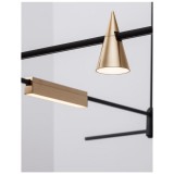 Nova Luce CONO sínre szerelhető lámpa, decorative mágneses sínrendszerhez, arany, 3000K melegfehér, beépített LED, 1x5W, 300 lm, 9090286