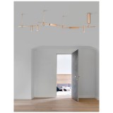 Nova Luce CRON függesztett sín szerkezet, decorative mágneses sínrendszerhez, matt arany, 9028310