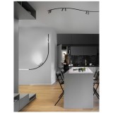 Nova Luce CURVE sín, íves, profile mágnes profilos sínrendszerhez, fekete, 9212672