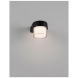 Nova Luce DARF kültéri fali lámpa, fekete, 3000K melegfehér, max. 5W, 420 lm, 9925665